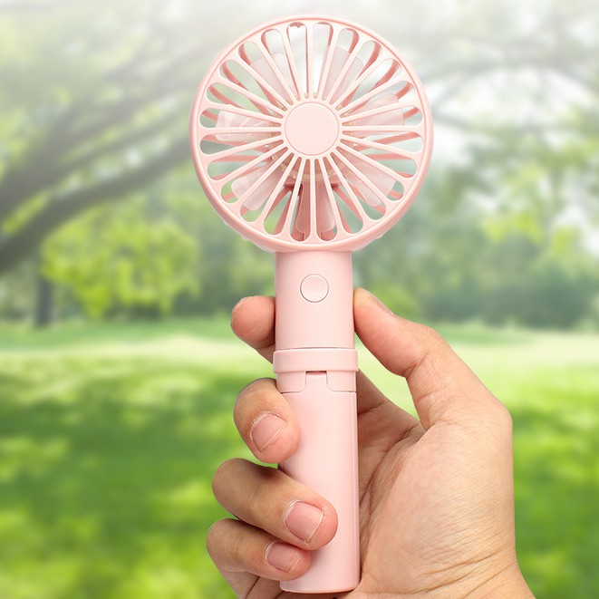 Quạt Mini Cần Tay Có Chân Đứng 3 Tốc Độ Gió Sạc Tích Điện Nhiều Lần | BigBuy360 - bigbuy360.vn