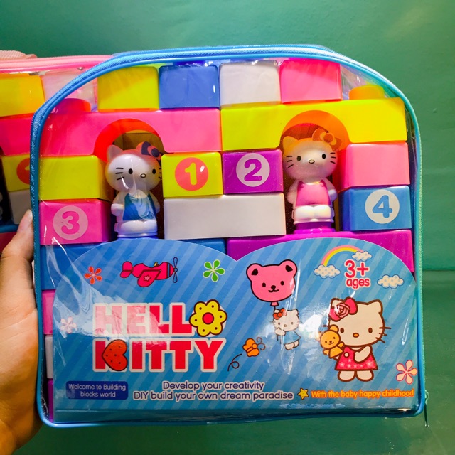 Bộ đồ chơi Xếp hình khối Hello Kitty cho bé - Đồ chơi trí tuệ