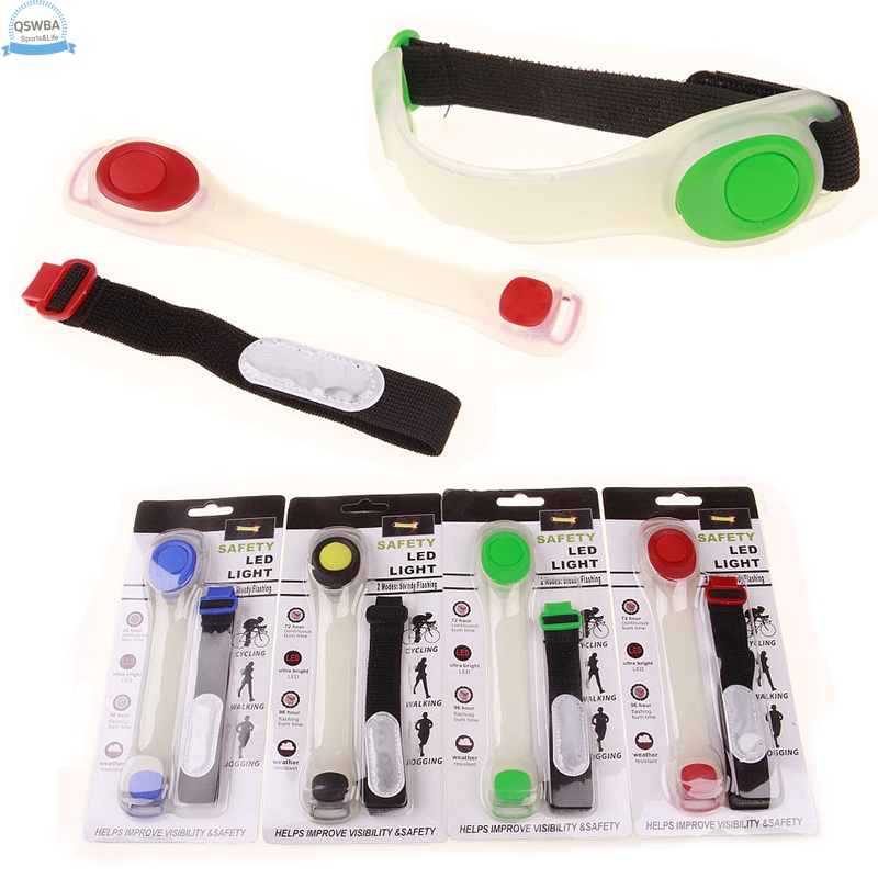 Dây đeo cổ tay chạy bộ ban đêm bằng silicone có đèn LED phản quang điều chỉnh được chống thấm nước