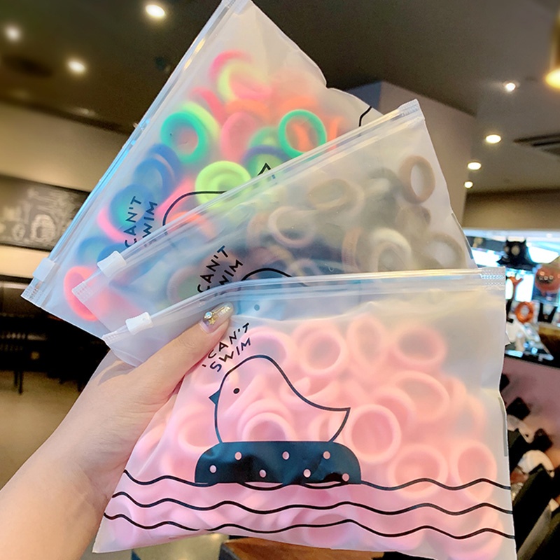 Set 1000 Dây Buộc Tóc Nilon Co Giãn Nhiều Màu Sắc Thời Trang Hàn Quốc Cho Bé Gái