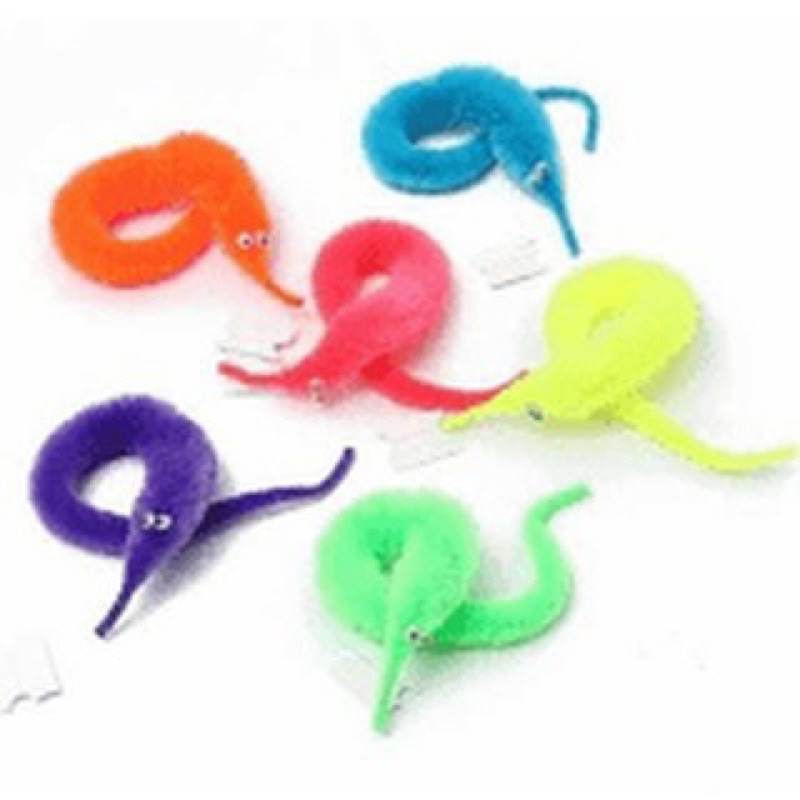 Mô hình con sâu giả nhiều lông lông vui nhộn dễ thương đồ chơi cho bé, đò chơi cho thú cưng