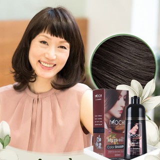 Combo dầu gội Mochi phủ bạc đen tóc Nhật Bản