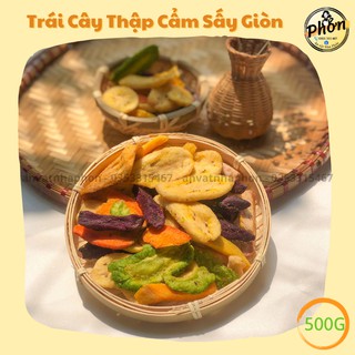[HOẢ TỐC] Trái Cây Thập Cẩm, Rau Củ Quả Sấy Giòn Hủ 250GR - Ăn Vặt Nhà Phởn
