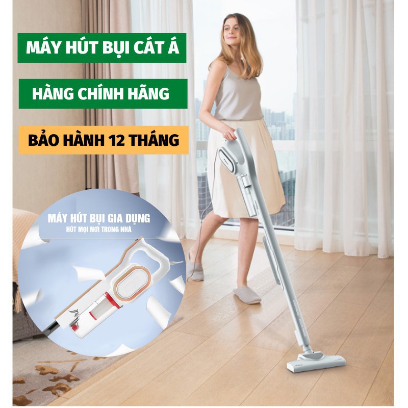 [Chính Hãng] Máy hút bụi gia đình cầm tay thông minh 2 trong 1 CÁT Á công suất 600W bộ lọc HEPA-Tặng kèm 9 đầu hút