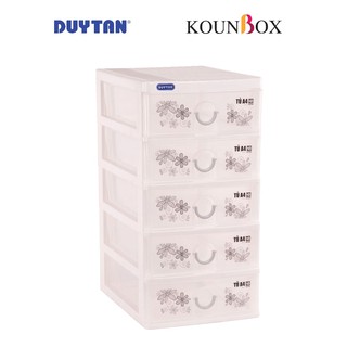 Tủ Nhựa Duy Tân A4  Nắp Bằng - 5 Ngăn (26 x 34 x 51 cm) Thiết Kế Tiện Lợi, Dễ Sử Dụng