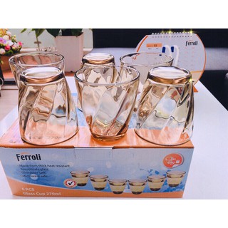 Bộ ly thủy tinh Ferroli 6 chiếc 270ml