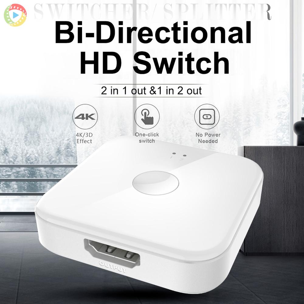 Công Tắc Hd Chia Màn Hình Hd 2 Trong 1 Hỗ Trợ 4k 60hz 3d Hd1080P Cho Ps4 / 3 Tv Box