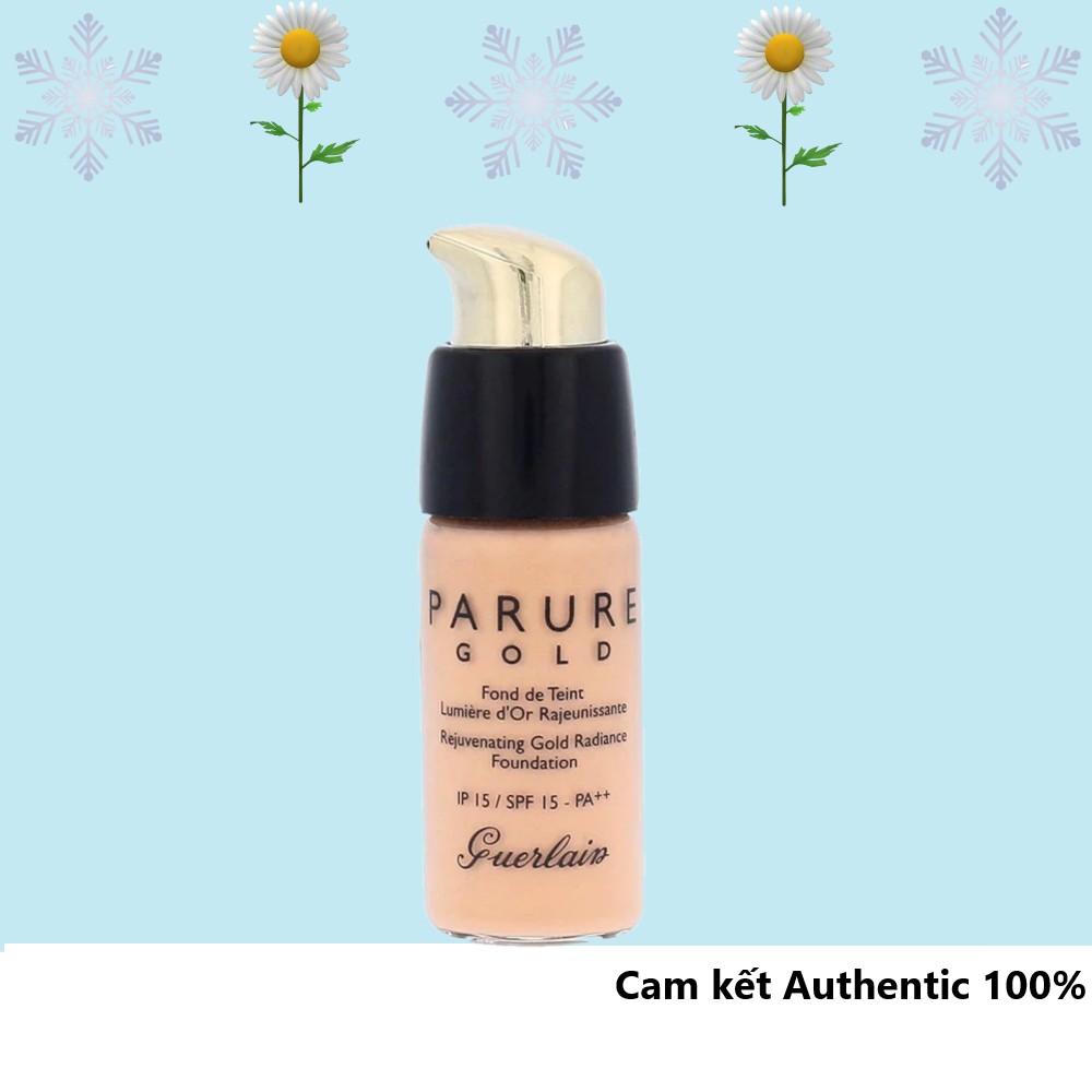 Kem nền GUERLAIN Parure Gold mini 15ml ( Có Swatch thực tế )