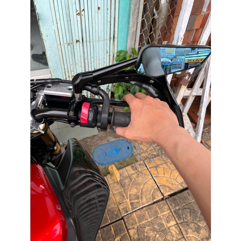 Gương Rizom@ 744 Thái Cho Vespa Honda Yamaha Hàng Cao Cấp Full CNC