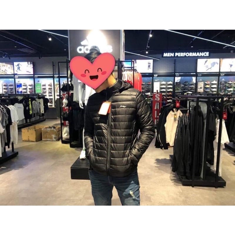 Áo phao lông vũ Lining  Áo phao có mũ Lining chất liệu cao cấp siêu Nhẹ, siêu Ấm - Áo phao nam - Áo khoác lô