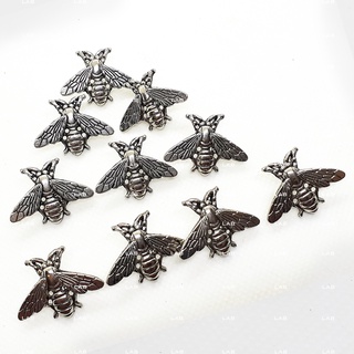 Pin cài áo Bee ong bạc (kèm đế) #0209
