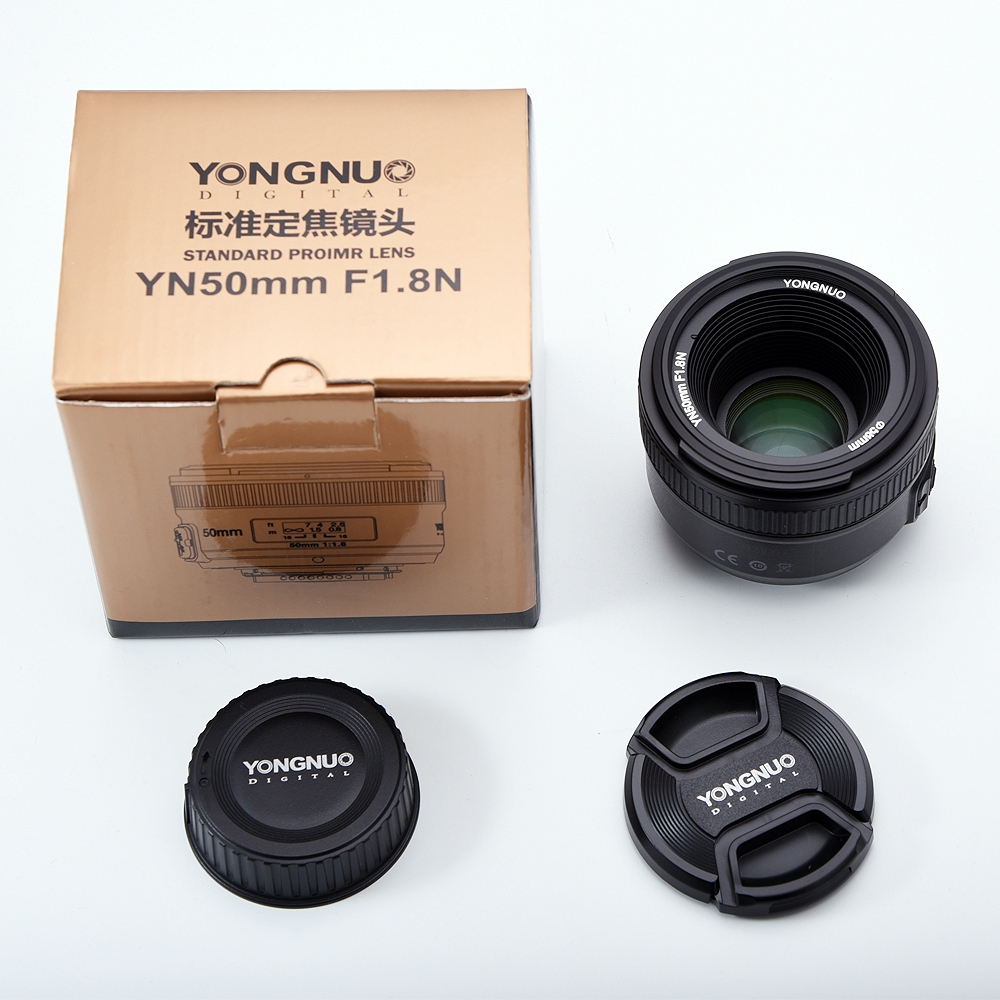 Ống kính Yongnuo 50 F1.8 cho Nikon (Kèm Lens hood + Bộ vệ sinh máy ảnh) - Hàng nhập khẩu