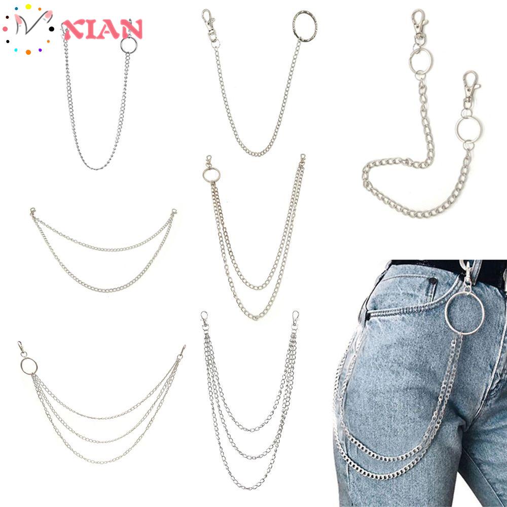 Chuỗi Dây Xích Đeo Thắt Lưng / Dây Xích Bằng Kim Loại Phong Cách Punk Rock Thời Trang 10 Kiểu Tùy Chọn