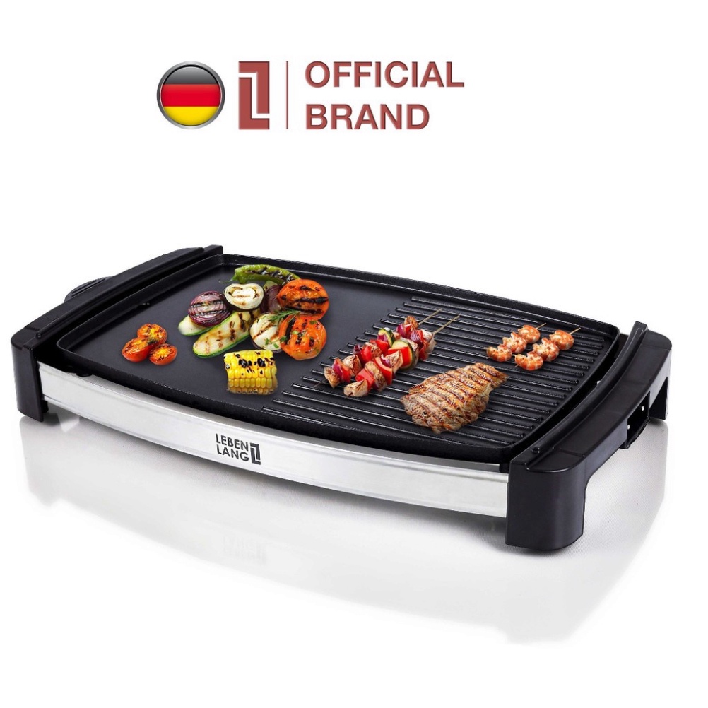 Bếp nướng điện không khói Lebenlang của Đức, Bếp lẩu nướng đa năng công suất 2200W {Bảo hành 24 tháng} - ModyMart
