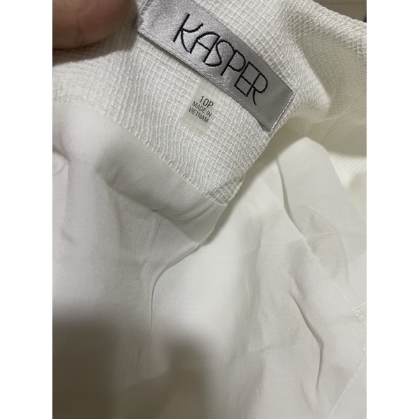 Đầm Kasper dư xịn vải đẹp hàng hiếm màu trắng size 10