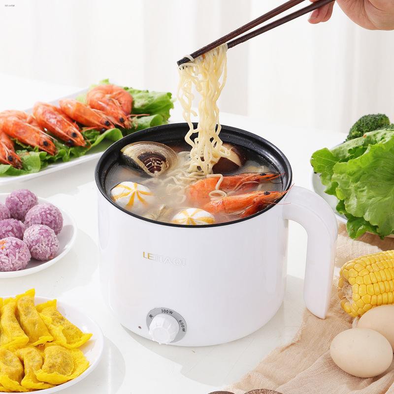 ✽✻Multifunctional non-stick electric hot pot, small skillet, frying pan, student dormitory, household noodle cooker 1 pe