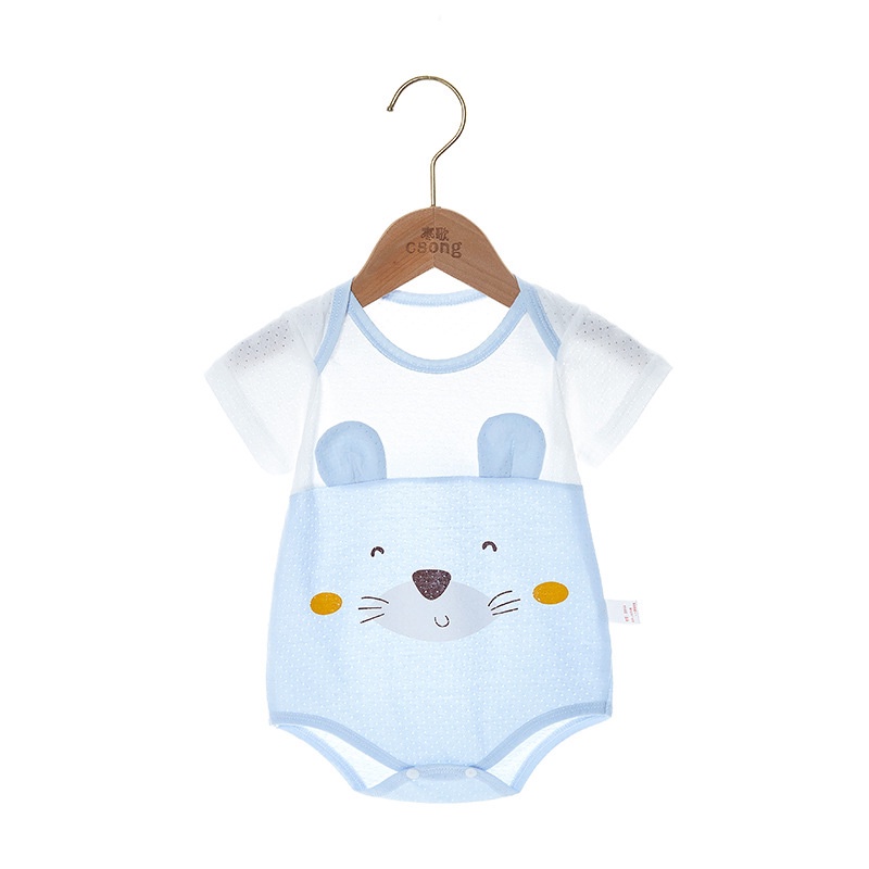 Bộ Áo Liền Quần Vải cotton Mỏng Thời Trang Mùa Hè Cho Bé