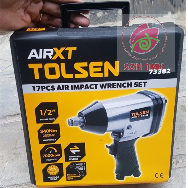 BỘ 17 MÓN SÚNG HƠI MỞ BU LÔNG 1/2'' TOLSEN 73382