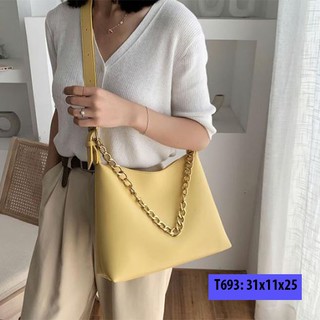 Túi xách tote da đeo chéo đi học đi làm đẹp phối xích đơn giản phong cách hàn quốc T693