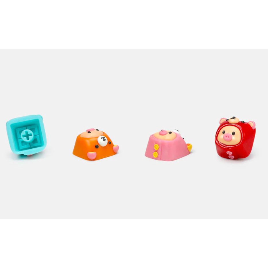Keycap artisan dành cho bàn phím cơ mẫu heo con mặc pyjama