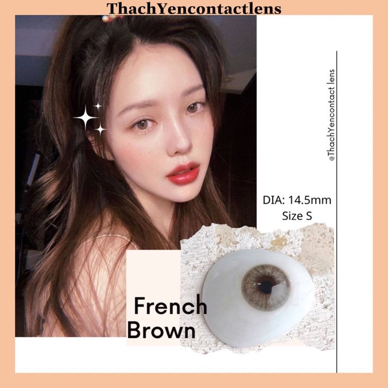 Kính áp tròng French Brown - Lens cận từ 0 - 10 độ