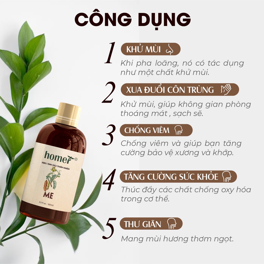 Tinh dầu Me Homer - Tamarind Essential Oil - đạt chuẩn chất lượng kiểm định