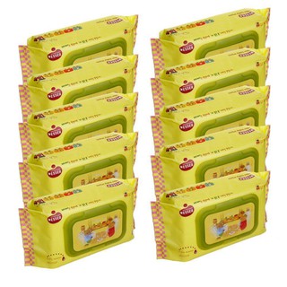 Lốc 10 gói Khăn ướt Wesser 80 tờ có nắp- Xanh lá