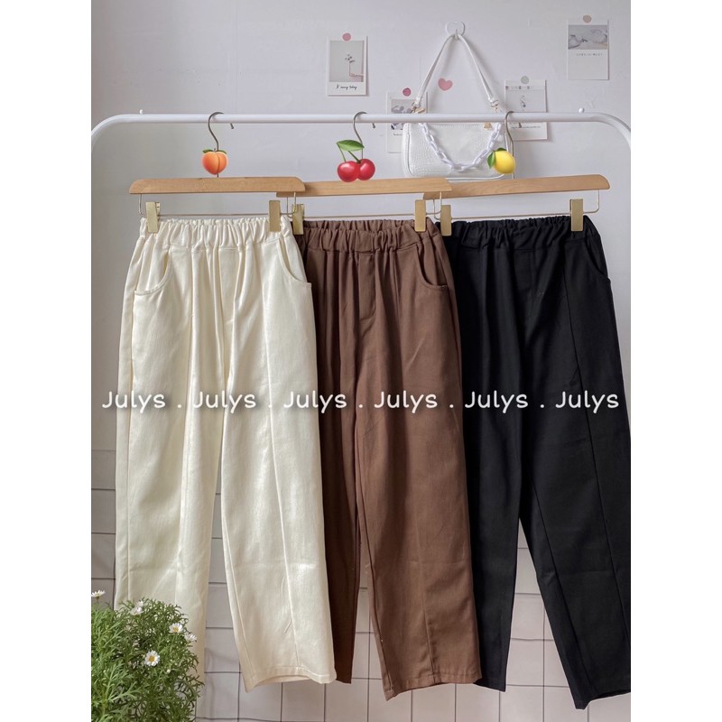 [Mã FADIRECT20 giảm 20K đơn 150K] Quần kaki thô cạp chun 2801 (ảnh thật shop chụp kèm video cận chất)