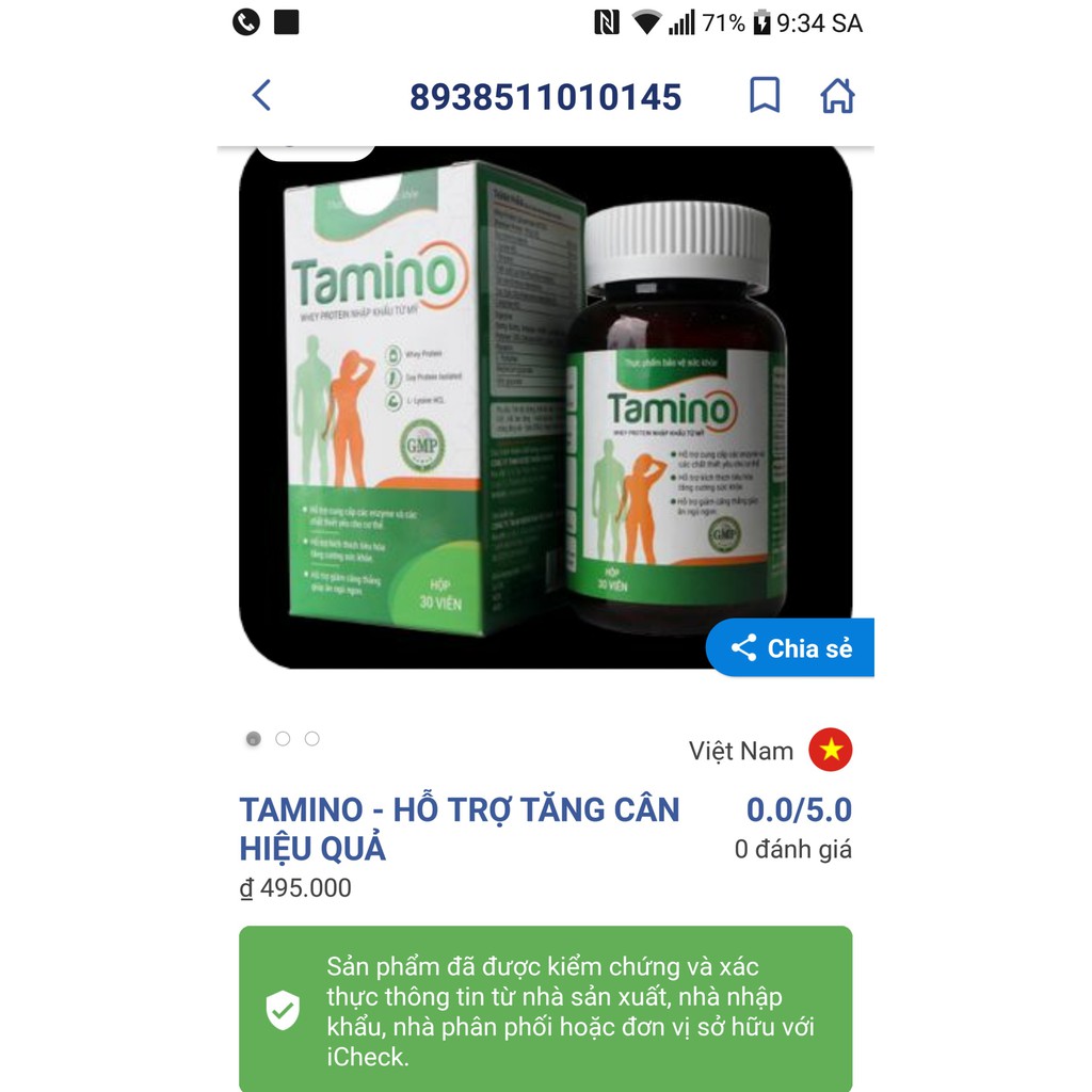 [ Combo 3 hộp ] Viên Uống Tăng Cân TAMINO - Bổ Sung Hợp Chất Whey Protein từ Mỹ | BigBuy360 - bigbuy360.vn