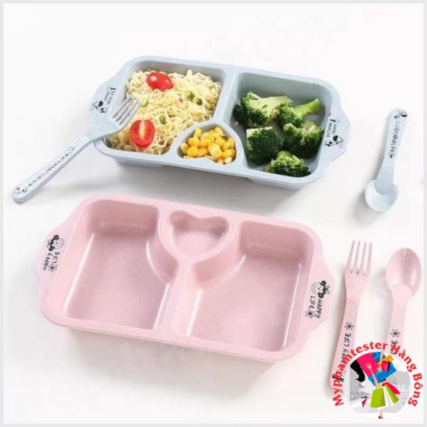 Khay ăn dặm cho bé chất liệu lúa mạch cao cấp