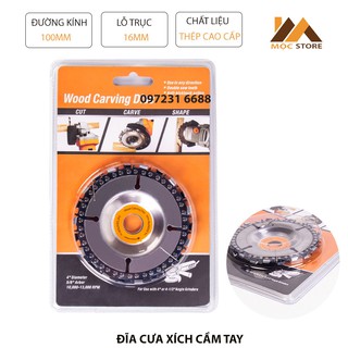 Đĩa cưa xích - lưỡi cưa xích 100mm cắt gỗ phay phá gỗ đa năng gắn máy cắt máy mài cầm tay