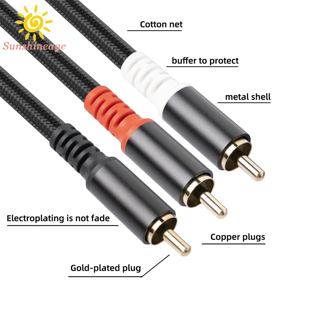 Dây Cáp Âm Thanh Hình Chữ Y Chuyển Đổi RCA Sang 2 RCA Tiện Dụng Cho Gia Đình