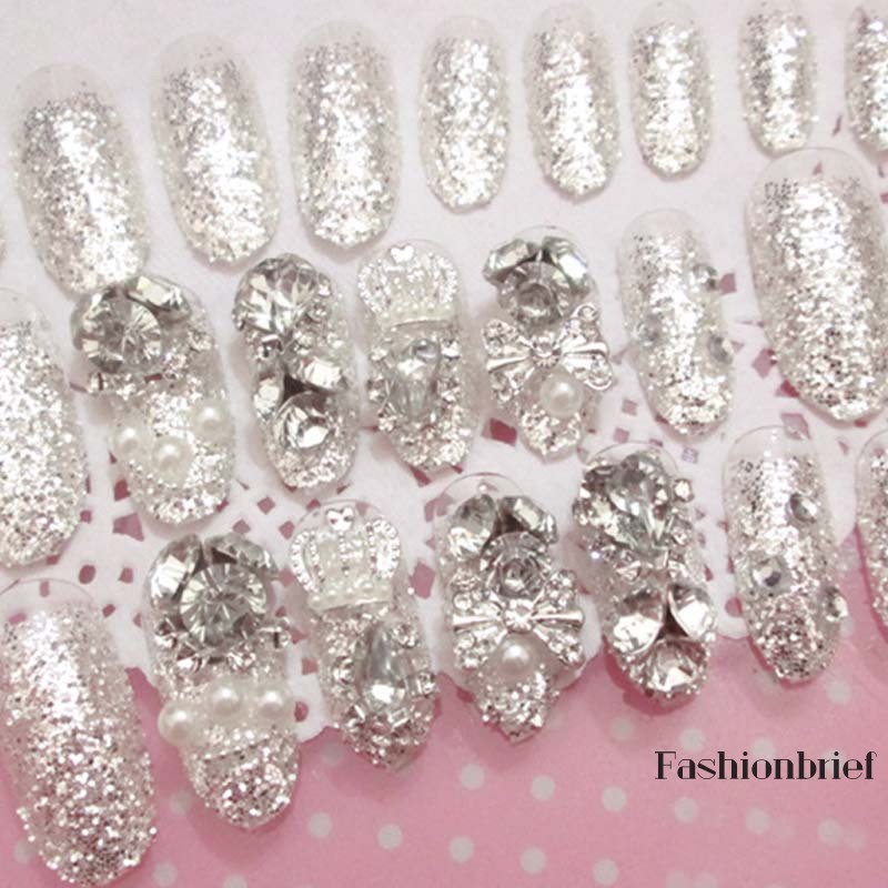 [Hàng mới về] Bộ móng giả đính đá 3D xinh xắn