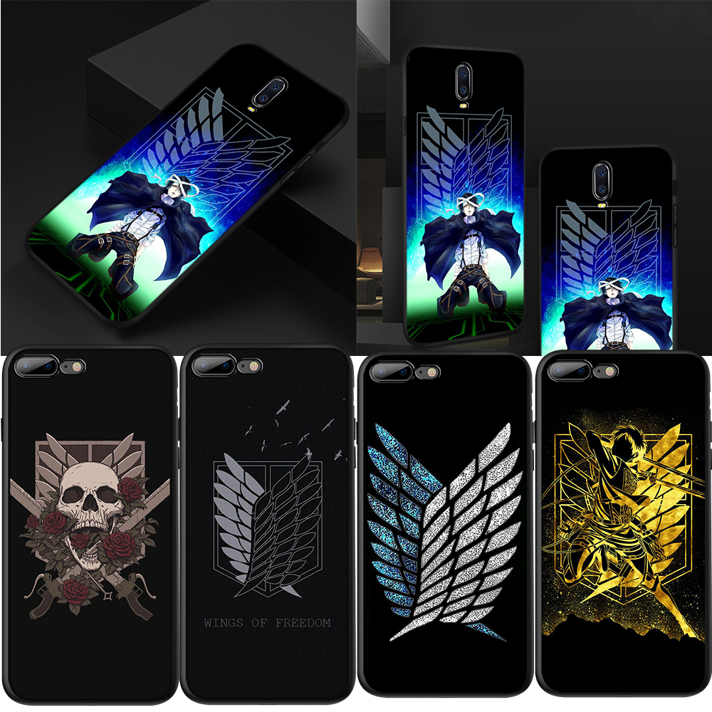 Ốp điện thoại họa tiết anime Attack On Titan cho Oppo A5 A8 A9 A31 2020 A1K A12 A52 A72 A91 A92 A92S F15 X2 Pro