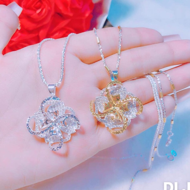 Dây chuyền bạc ý dây ống xi 2 màu