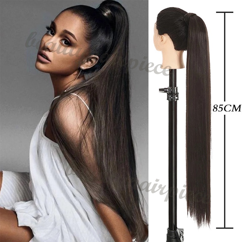 Tóc Đuôi Ngựa Thẳng Dài 85cm Có Khóa Dán