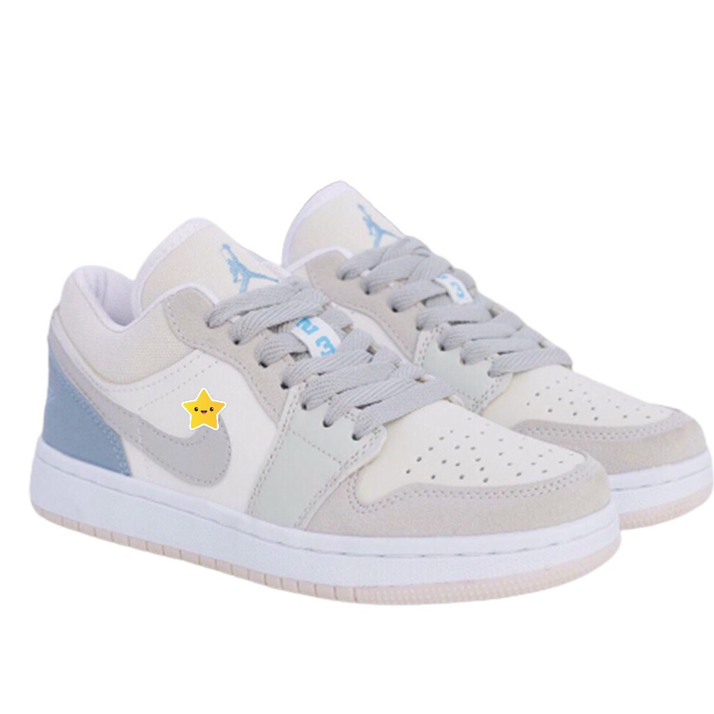 Giày Nike Air Jordan 1 JD1 Low Paris Xám Gót Xanh Thể Thao Cổ Thấp Cao Cấp 2021 G06