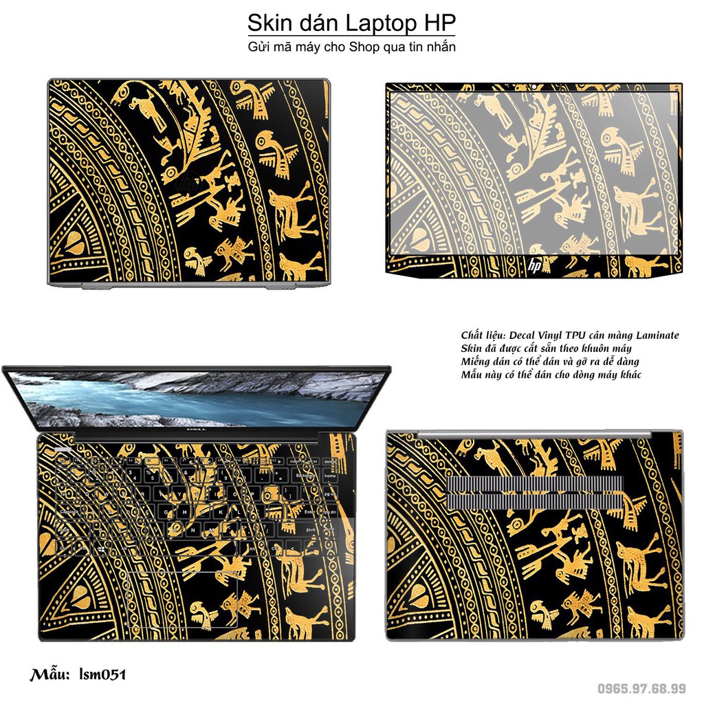 [Mã ELFLASH5 giảm 20K đơn 50K] Skin dán Laptop HP in hình Trống Đồng Đông Sơn - lsm051 (inbox mã máy cho Shop)