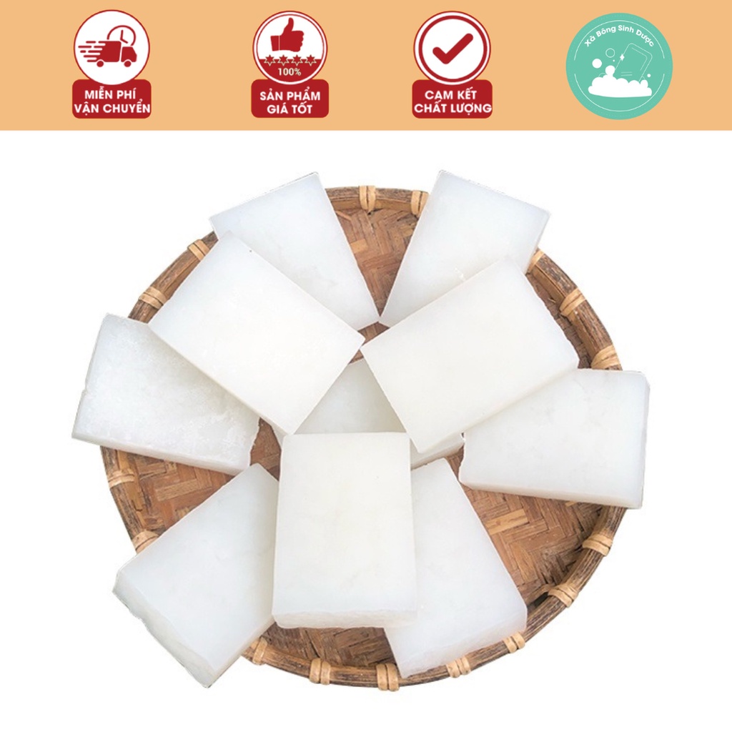 1KG Phôi Xà Bông Handmade Hữu Cơ - HTX Sinh Dược Giúp Dễ Dàng Tạo Ra Những Bánh Xà Bông Tùy Thích Ngay Tại Nhà