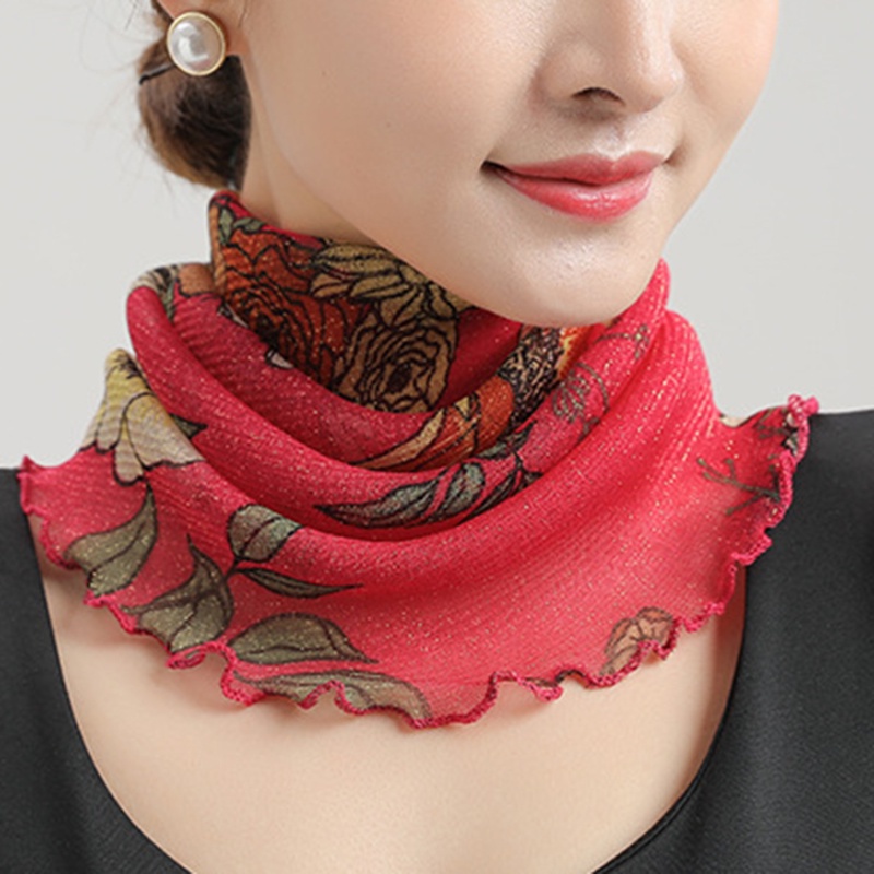 Khăn Quàng Cổ Hình Vuông Cỡ Nhỏ Bằng Lụa Phong Cách Vintage Thanh Lịch Thời Trang Cho Nữ