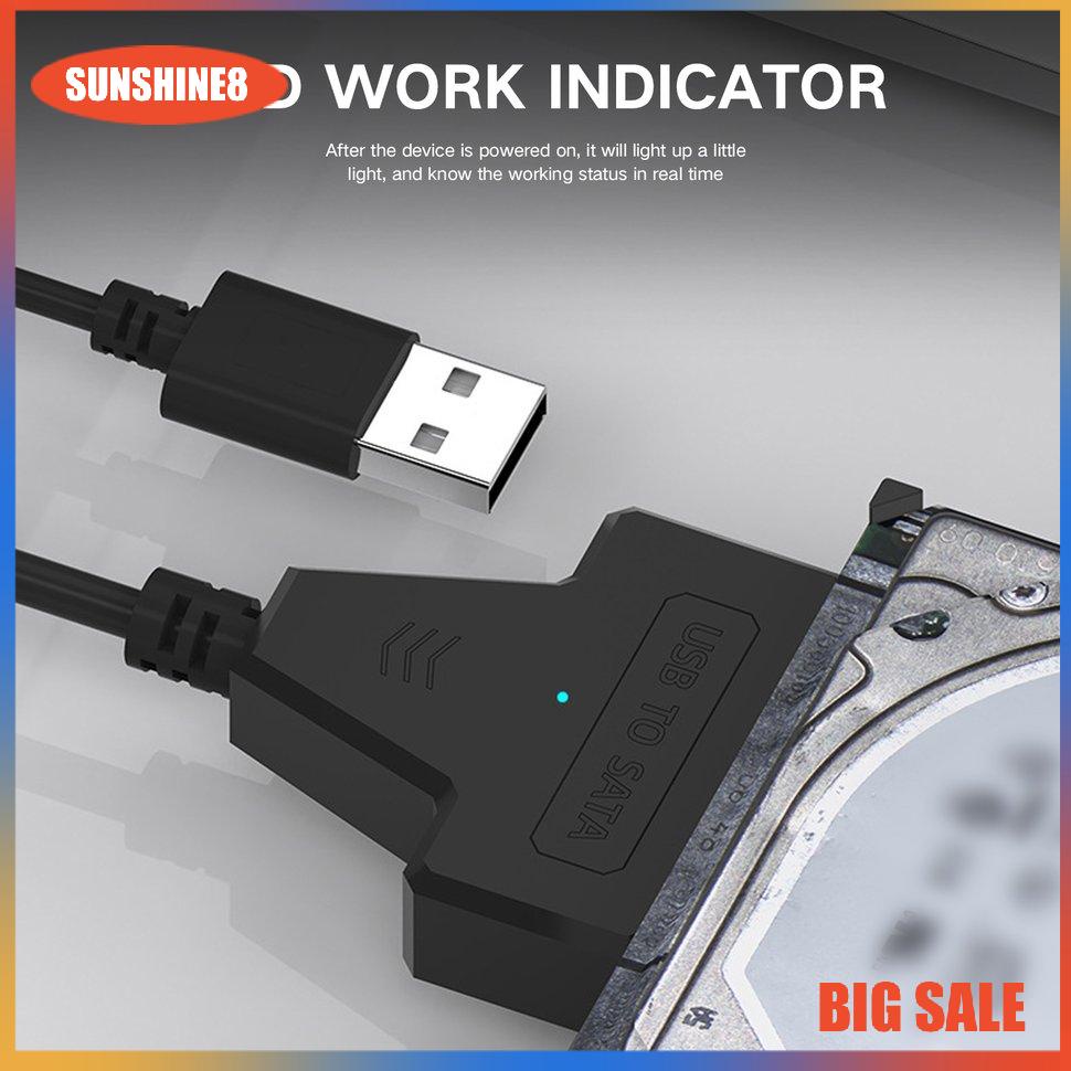 【SUN】Hard Drive Converter Dual USB3.0 2.0 To SATA Adapter Powered Adapters Cables