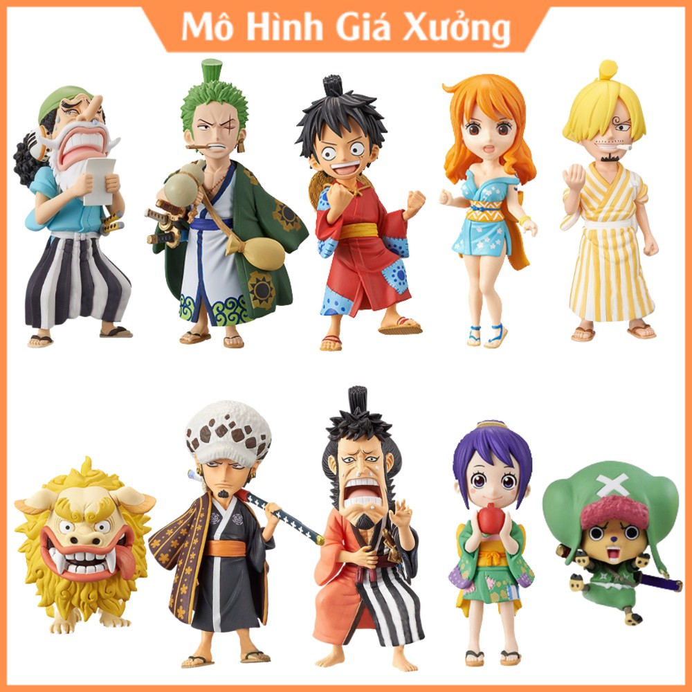 Mô hình One Piece Wcf Luffy Zoro Sanji Nami Choper Usopp Law Kin'emon Sư Tử vàng Otama (có bán lẻ) figure mô hình anime