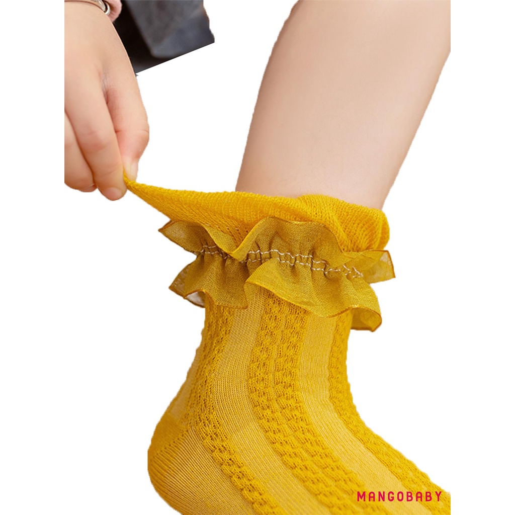 Vớ ren công chúa màu trơn xinh xắn cho bé gái