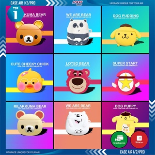 Vỏ Bảo Vệ Hộp Đựng Bao Tai Nghe, Case Airpods 2/3/1/i7/i9/i12/Pro/TWS - Sillicone Chống Bám Bẩn Snorlax