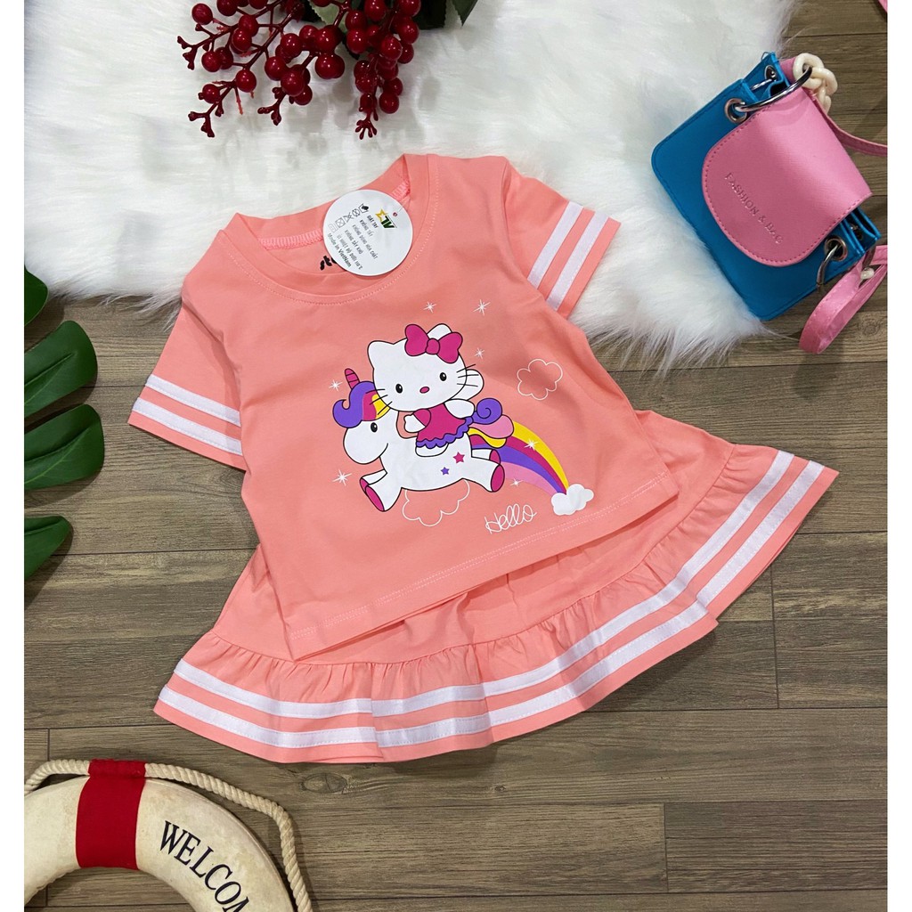 SET VÁY ÁO THỂ THAO IN KITTY PONY SIZE ĐẠI