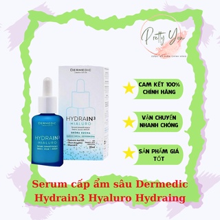 (CHÍNH HÃNG) Serum cấp nước dành cho da khô DERMEDIC HYDRAIN3 HIALURO Hydrating Serum For Face Neck And Decolltage