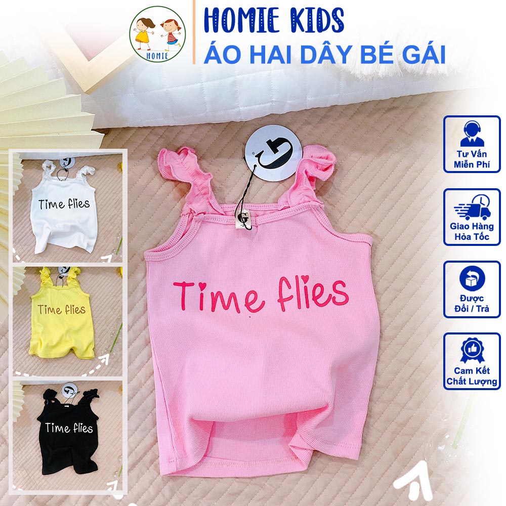 Áo Hai Dây Cho Bé Gái 9-26 Kg Set Áo Kiều Đẹp Vải Thun Gân Co Giãn Tốt Siêu Yêu Mặc Nhà Mềm Mịn Mát Homie Kids