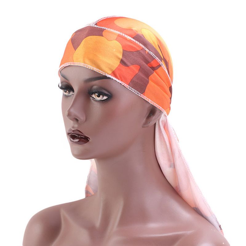 Mũ Turban Giả Lụa Màu Sắc Tương Phản Họa Tiết Rằn Ri Cá Tính Cho Nam Và Nữ