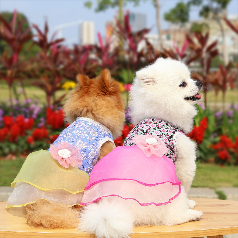 Quần áo cho chó Mèo Hanbok Đồ dùng cho thú cưng Váy hoa Váy cưới