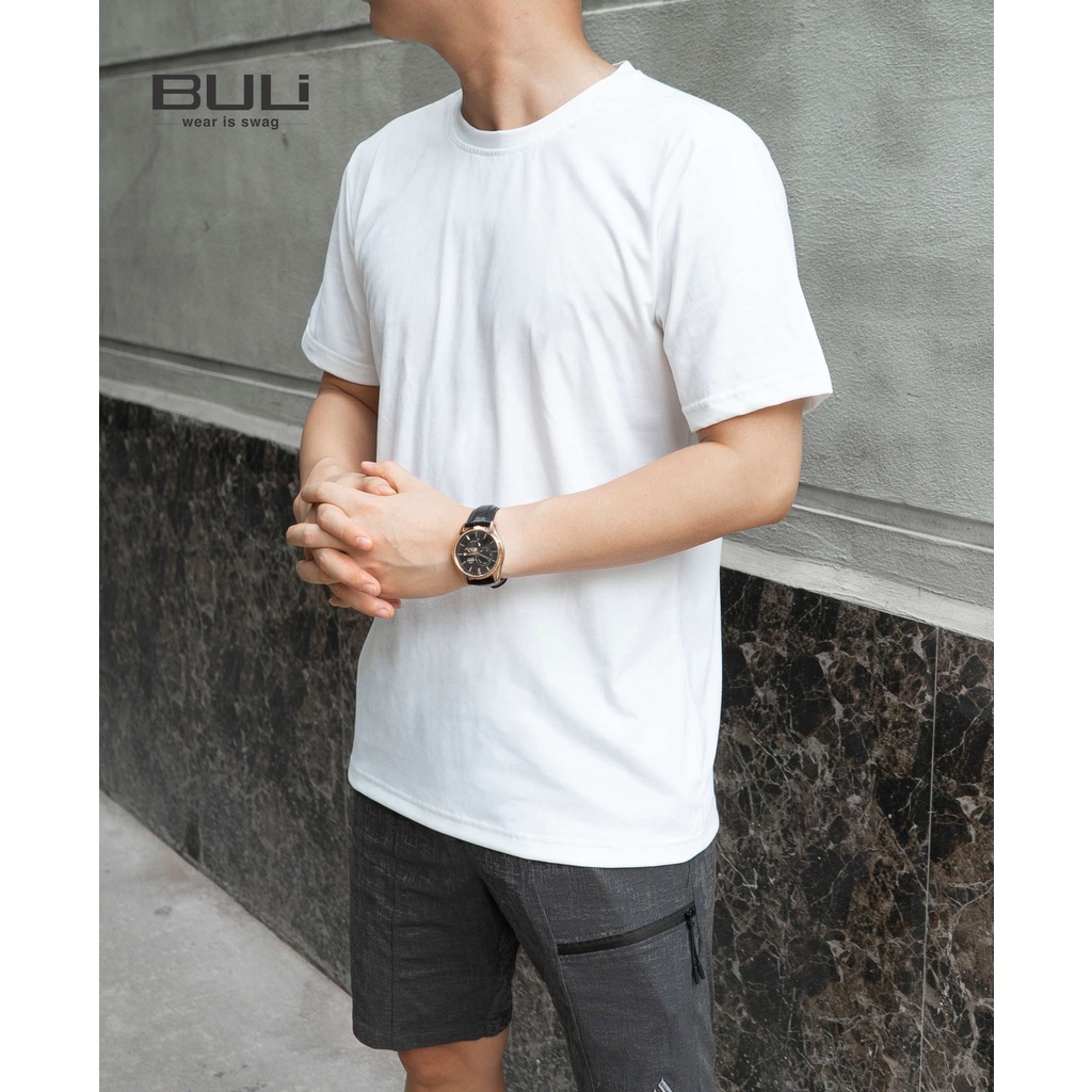 Áo phông nam cộc tay, áo thun cổ tròn co dãn, chống bai,xù PHÔNG TRƠN | BigBuy360 - bigbuy360.vn